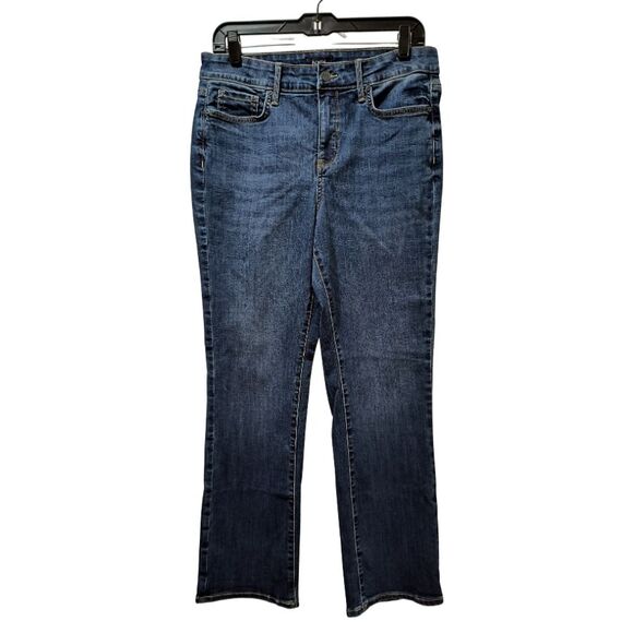 NYDJ High Rise Straight Cool Embrace Denim Jeans 10T Blue Stretch Denim - Picture 1 of 3